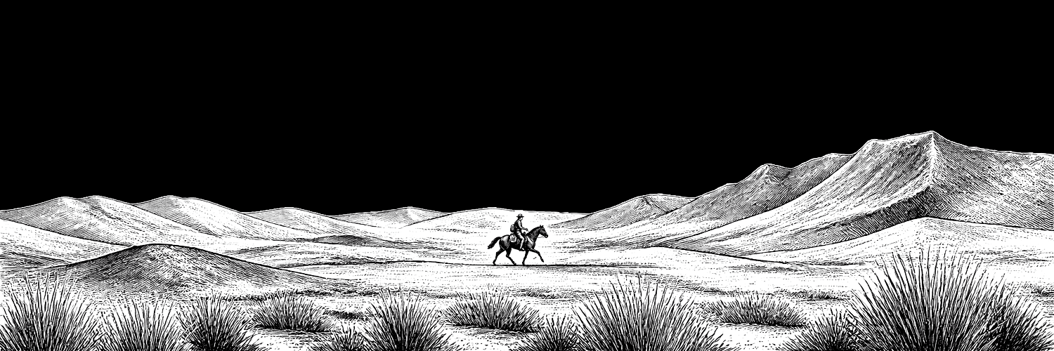 Gloam X header: the courier etching on ink