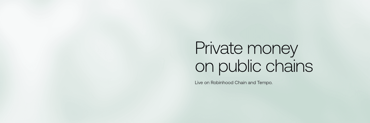 Gloam X header: the field with the line Private money on public chains